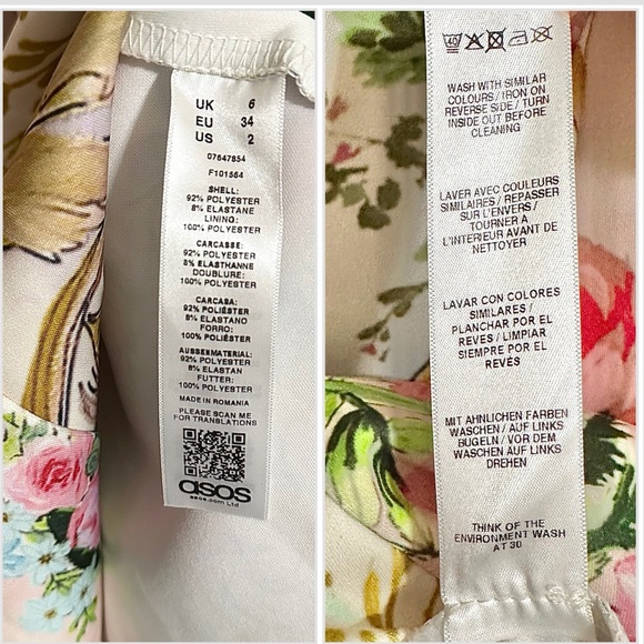 ASOS Floral Print Mini Dress Us2 - Picture 13 of 16